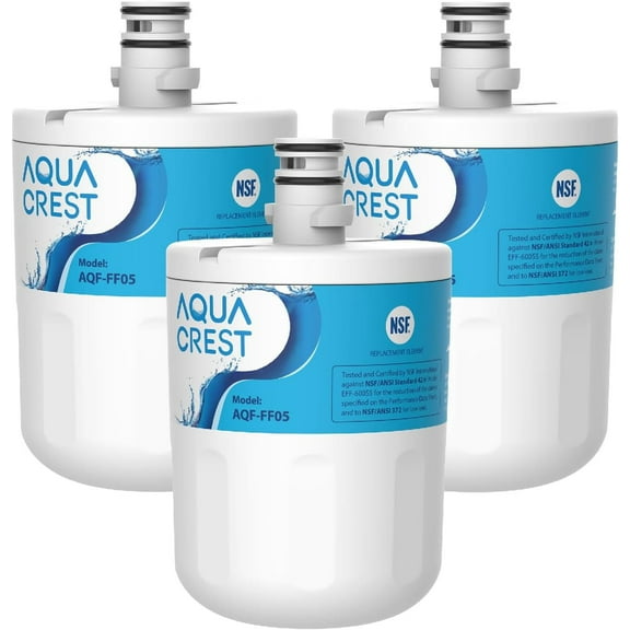 AQUA CREST 5231JA2002A Refrigerator Water Filter, Replacement for LT500P®, GEN11042FR-08, ADQ72910911, ADQ72910901, ADQ72910907, 9890, LFX25974ST, LMX25964ST, 3 Filters
