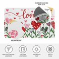 thumbnail image 4 of White Love Doormat Outdoor Entrance 18"x30", Hppy Valentine's Day Geometric Leaves Absorb Moisture Dirt Door Mats, Non-Slip Rubber Backing Floor Mats Indoor, Low-Profile Front Door Rugs, 4 of 9