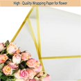 thumbnail image 3 of DMIMIA 20 Sheets Flower Wrapping Paper, Waterproof Floral Bouquet Wrapping Paper for DIY Crafts, Gift Packaging, Flower Shop Bouquet Packaging(White,Gold Edge), 3 of 7