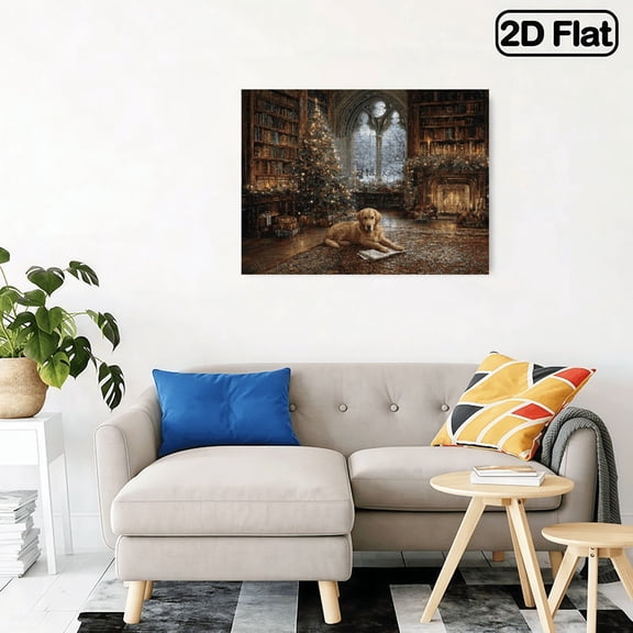 500pc Fun puzzle,frameless paper puzzle, mental exercise,suitable for family games during holidays. The best gift for puzzle enthusiasts.The cute little dog in the cozy little house.