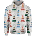 thumbnail image 3 of Sudadera con capucha con estampado de árbol de Navidad para hombre, marca Pinecone, sudaderas de invierno duraderas y asequibles con copos de nieve para hombre, 3 of 5