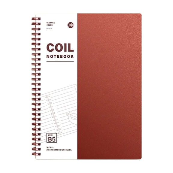 Mauxuk B5 Notebook with 9mm Grids, Thick Paper Flip Coil, Durable Plastic Cover, 120 Pages, for Office & College