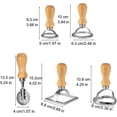 thumbnail image 4 of Ravioli Stamp Maker Cutter Set - 5Pcs Pasta Roller Wheel Mold with Wooden Handle & Fluted Edge Ravioli Dumpling Maker Set for Cookie Biscuit Pasta Dough, 4 of 5