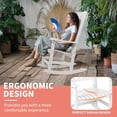 thumbnail image 5 of Patio Rocking Chair, Oversized Rocker Chair for Adult, All Weather Rocking Chair Outdoor, High Back Porch Rocker, Rocking Chairs for Garden, Backyard, Poolside,380lbs, 5 of 8