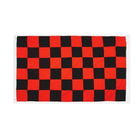 Red & Black Checkered Flag 3x5ft Poly