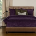 thumbnail image 5 of SIScovers Mixology Padma 6-piece Bed Cap Comforter Set with Sewn Corners Aubergine Queen 6 Piece Mid-Century Modern, 5 of 5