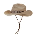 thumbnail image 1 of Chapeau de Soleil Décontracté Style Cowboy d'Été Style Panama, 1 of 5