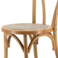 thumbnail image 2 of 20 Inch Dining Chair, Minimalist Open Rounded Back, Natural Oak Wood Frame- Saltoro Sherpi, 2 of 5