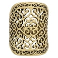 thumbnail image 2 of Vintage Style Filigree Statement Ring, Gold Tone Wide Band Cocktail Ring Size 10 Jewelry Ring Gold, 2 of 6