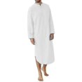 thumbnail image 1 of Vêtements de Nuit Musulmans en Coton : Chemise de Nuit Douce une Pièce pour Hommes, Longue Robe de Pyjama Unie Hk, 1 of 4