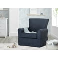 thumbnail image 3 of Delta Children Epic Nursery Glider Swivel Rocker Chair, Sailor Blue, 3 of 10