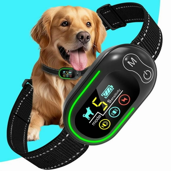 XTBCN Dog Bark Collar Rechargeableâ€“ Automatic Anti-Barking with 4 Modes (Sound/Vibration/Electric Shock), 5 Adjustable Sensitivity Levels, IP67 Waterproof for Medium & Large Dogs