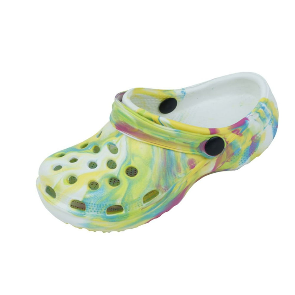TBDI - Kids Slip on Clog with Slingback strap for Boys and Girls Tie ...