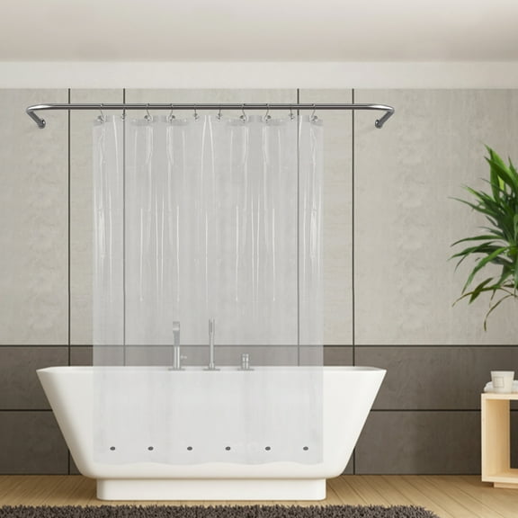 Barossa Design Stall PEVA Shower Curtain Liner Waterproof with 6 Bottom Magnets -Clear, 60x72