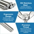 thumbnail image 3 of Uxcell M4-0.7 x 25 mm Wing Butterfly Screw, 10 Pcs Wing Nuts and Bolts Machine Fastener Thumb Hand Screws, Silver, 3 of 7