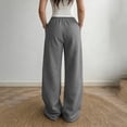 thumbnail image 5 of Women's Drawstring Sweatpants Baeitkot Women's Fashion Casual Solid Color Drawstring Sweatpants with Pockets Gray XL, 5 of 8