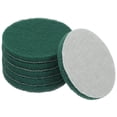 thumbnail image 1 of Almohadillas de fregado Uxcell - Discos de fregado - Adecuados para la limpieza de cocina en casa, accesorio de taladro de fregado, reemplazo en verde oscuro, 5 pulgadas, 400 grano, 1 of 7