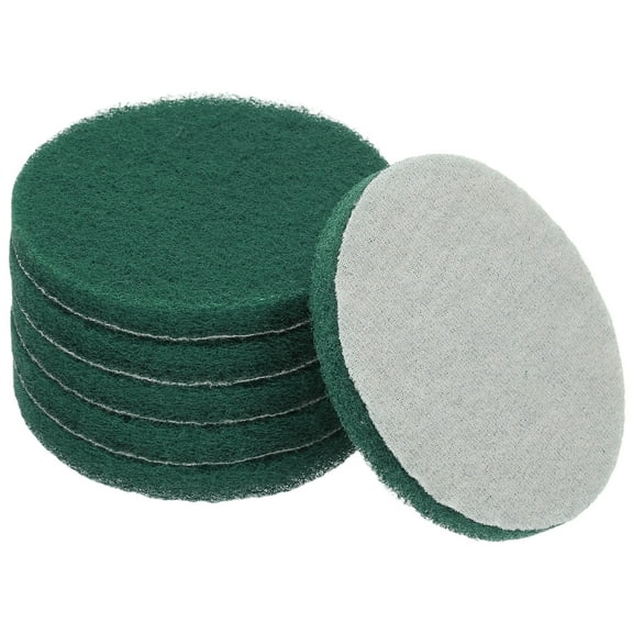 Power Scrub Pads, Scrubbing Pads 400 Grits - 6 Pcs & 5 Inch & Dark Green