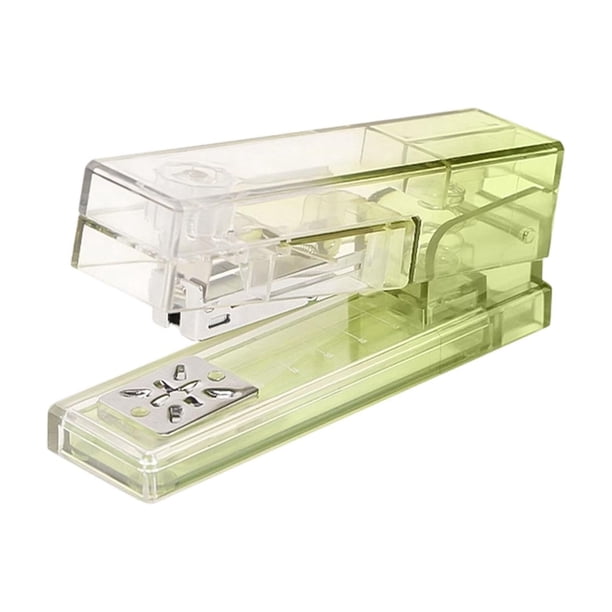 Engrapadora rotativa de 360 grados con rotación transparente y degradado, mini engrapadora tipo H con 400 grapas, 8 direcciones de encuadernación para tareas escolares, documentos de oficina y uso