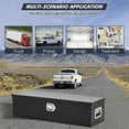 thumbnail image 3 of Truck Bed Tool Box, Heavy Duty Aluminum with Sliding Shelf, Diamond Plate ToolBox for Pick Up Truck RV Trailer, Trailer Toolbox Storage with Side Handle, Lock and Keys, 3 of 7