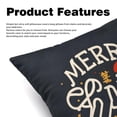 thumbnail image 2 of Christmas Decorative Pillows Covers Set of 2 - Unique Patterns, 16x16, 18x18, 20x20 Inches - Throw Pillow Covers for Home Decor, Bedroom, Living Room for Various Occasions, 2 of 6