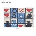 thumbnail image 4 of Yayeee Bath Rug for Bathroom Floor Non Slip Contour Fluffy Soft Absorbent Mat, 20"x24", Black Cats and Hearts, 4 of 7