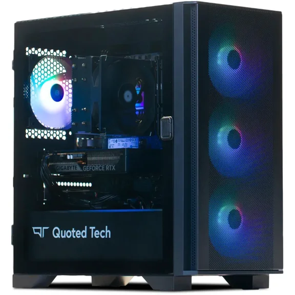 Quoted Tech Clarity Plus Gaming PC, AMD Ryzen 5 7500F, NVIDIA GeForce RTX 5060 8GB, 32GB DDR5 5600, 1TB NVMe SSD, Windows 11 Home