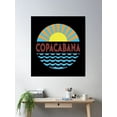 thumbnail image 2 of Copacabana Beach- Sun And Waves Poster Wall Art, Modern Wall Decor, 8x12 UNFRAMED, 2 of 3