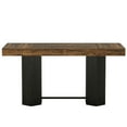 thumbnail image 4 of Yardi Yarda Modern Bar Table with Wood Top and Geometric Black Legs, Bar Table with Durable Engineered Wood for Indoor, Black, 4 of 4