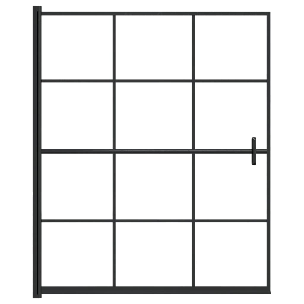 vidaXL Shower Enclosure ESG 31.5"x55.1" Black