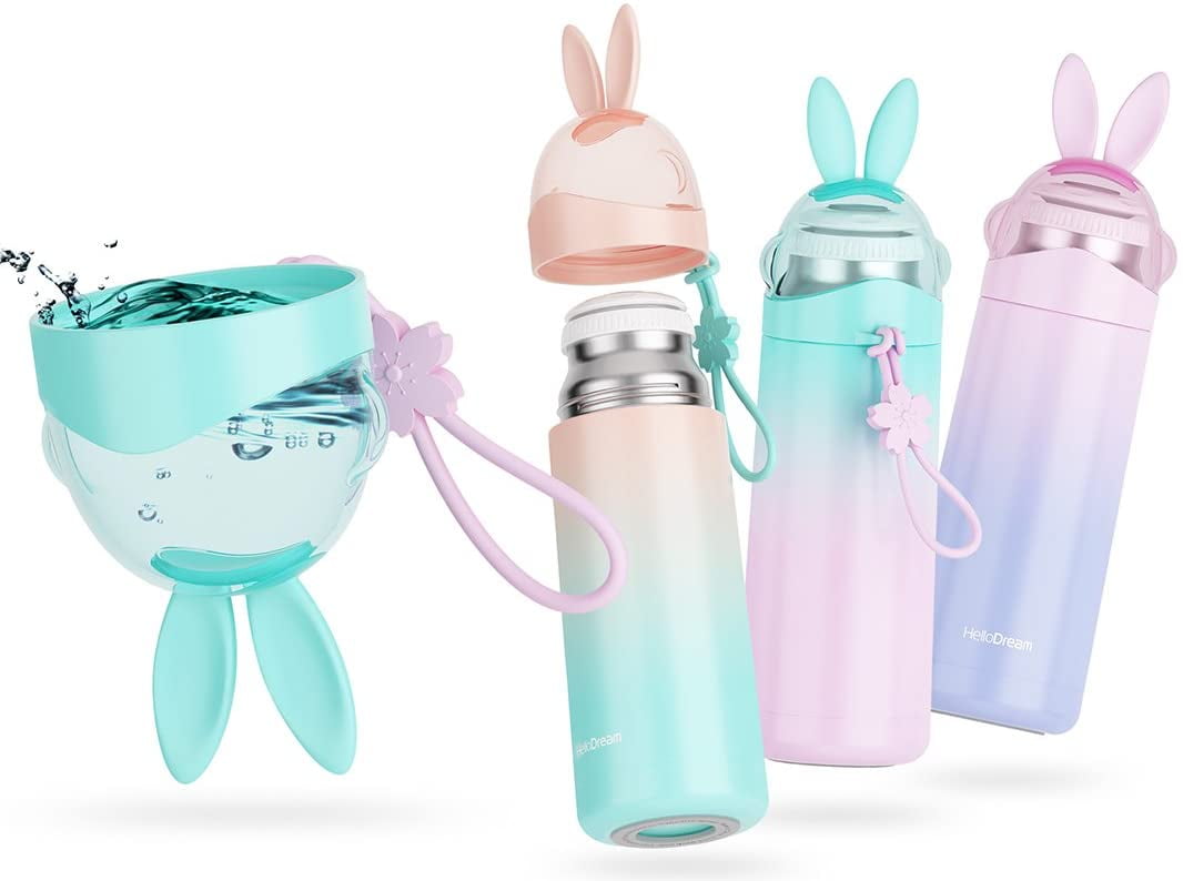 Kawaii Bear Rabbit Insulation Cup 304 Coffee Hot Cold Drink Cup Milk Tea  Thermos with Straw Girls Office Portable Water Bottle - AliExpress