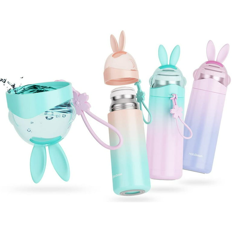  Cute Rabbit - Botella aislante para niños, termo de acero  inoxidable, taza de café de viaje a prueba de fugas, vaso duradero para  agua caliente de bebé, 12 onzas : Hogar