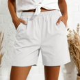 thumbnail image 2 of GHIIYER Cotton Hiking Shorts for Women Casual High Waisted Elastic Shorts with Pockets Summer Clothes Size 3XL, 2 of 6