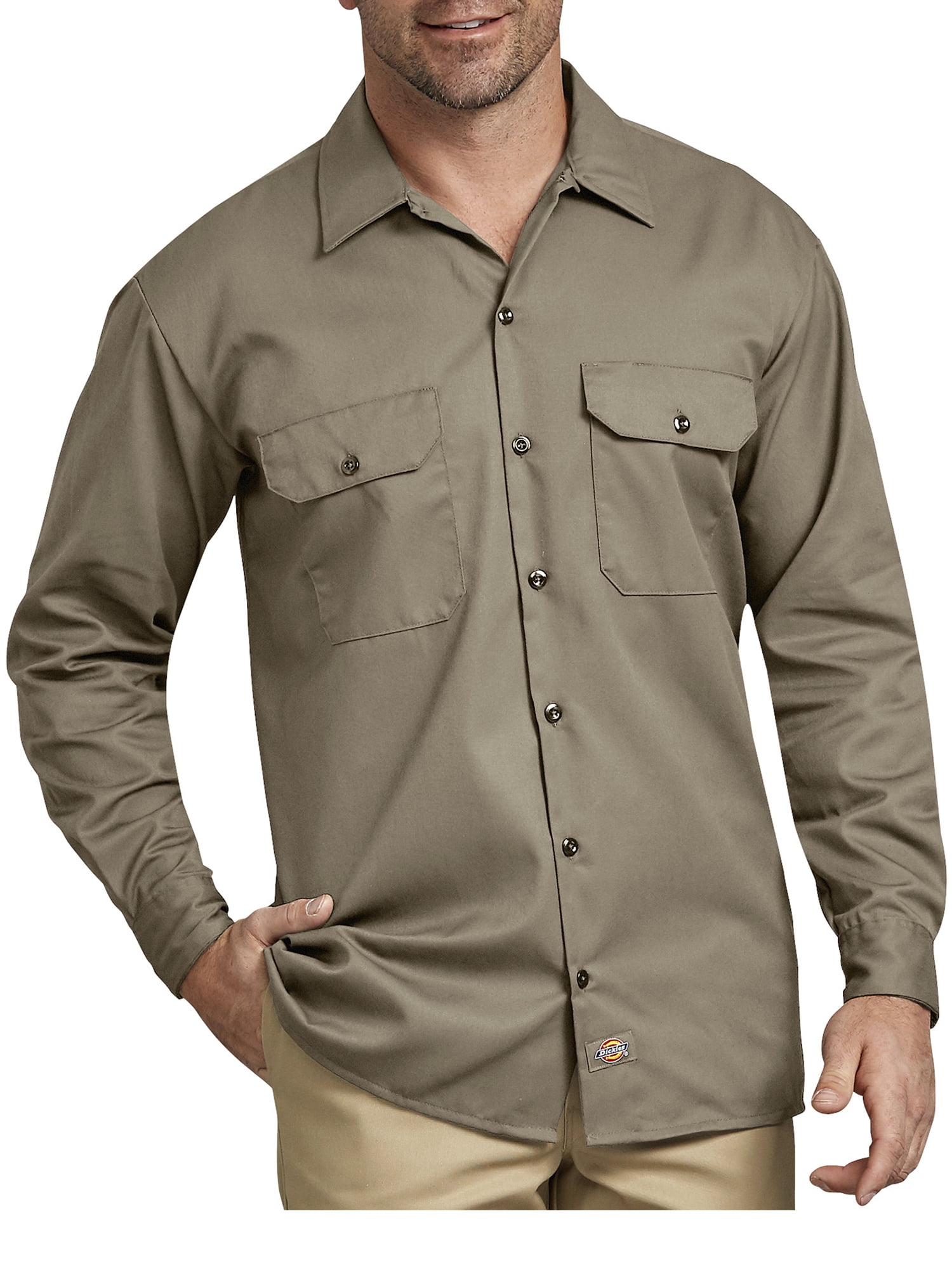 Dickies - Dickies Mens and Big Men's Original Fit Long Sleeve Twill