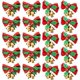 thumbnail image 1 of Adorno Colgante JM 20 piezas mini lazo de Navidad con campanas decoraciones para árbol de Navidad, 1 of 5