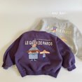thumbnail image 2 of Ropa para niños, sudadera con capucha para niños, otoño 2024, nueva camiseta holgada con estampado de dibujos animados que combina con todo, informal, a la moda, con letras para niños y niñas, 2 of 5