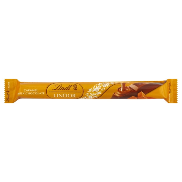 Lindt Lindor Caramel Milk Chocolate Truffle Candy Bar, 1.3 oz. Bar