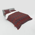 thumbnail image 3 of Ambesonne Abstract Bedding Set 3 Pcs, Continuous Round Triangles, Twin, Vermilion Petrol Blue, 3 of 3