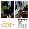 thumbnail image 3 of FELTECHELECTR 30Ud Cierres Antideslizantes Para Correa De Guitarra Con Tornillos En Color Plata, 3 of 6
