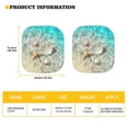 thumbnail image 5 of KUIFORTI Car Windshield Sun Shade for SUV Truck Van, Foldable Car Shades for Front Windows, Beach Starfish Seashell Decor Sun Protection Auto Interior Sun Protection UV Heat Reflector, 5 of 5