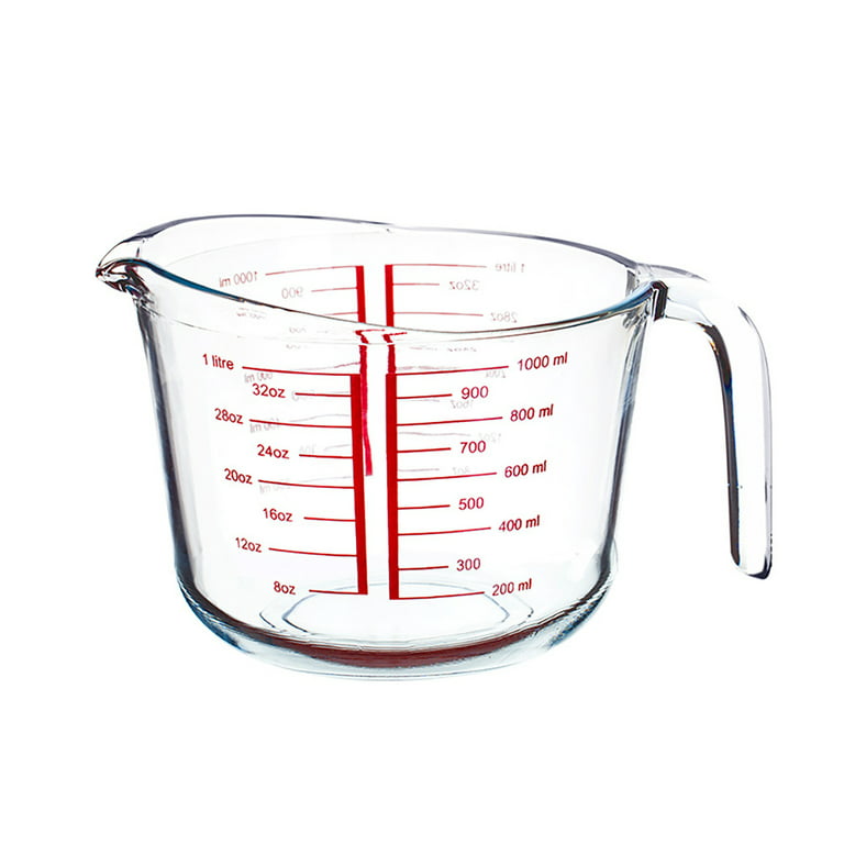 Toma Tempered Glass Measuring Cup With Handle Grip For Liquid Ml