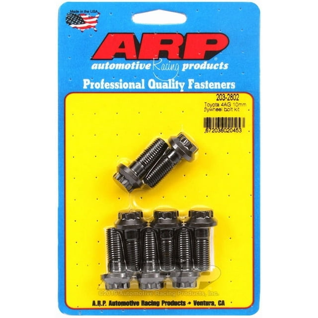 Convient 1988-1991 Toyota Corolla ARP Auto Racing Embrayage Volant Boulon 203-2802 pour Utilisation avec Camion Double 1.6L Toyota; 1.050 Pouce Longueur sous la Tête; Résistance au Filetage 10 Millimètres x 1.25