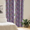 thumbnail image 2 of Ambesonne Floral Curtains, Tropical Jungle Bouquet, Pair of 28"x84", Multicolor, 2 of 5