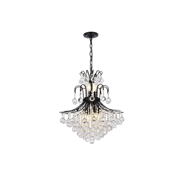 Elegant Lighting Value Toureg 22 inch black chandelier