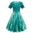 thumbnail image 2 of Girls Mermaid Princess Costume with Bag Cloak Birthday Party Cosplay, 2 of 5