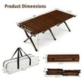 thumbnail image 2 of Gymax Table de Camping Portable Pliable en Bambou avec Sac de Transport Extérieur et Intérieur Café, 2 of 10