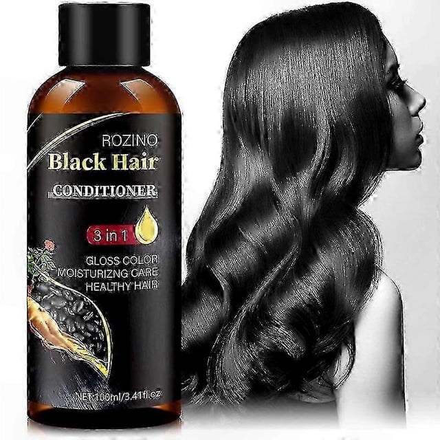 Instant Natural Black Hair Dye for Men & Women, 3-in-1 Shampoo with Full Gray Coverage, Effortless Hair Color Solution