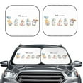 thumbnail image 2 of Haiem Summer Gnome Car Windshield Sun Shade (2 Pieces) Foldable Windshield Sun Shade Car Accessories for Truck SUV Pickup-Large, 2 of 7