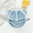 thumbnail image 6 of Blue Baby Suction Bowl with Cute Pattern - Food Grade Plastic, Portable & Safe Feeding Tableware, 6 of 6
