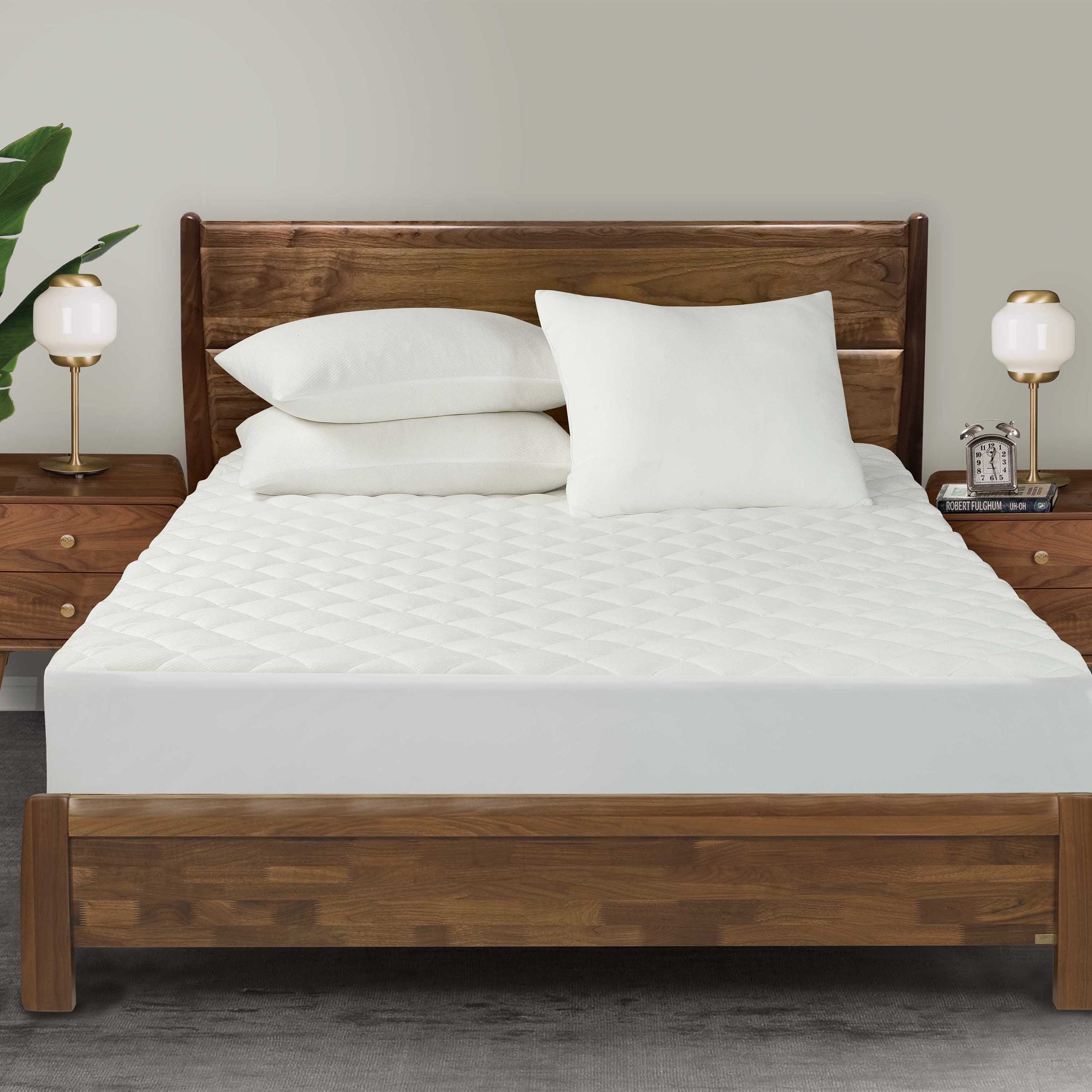 All-in-One Circular Flow Breathable & Cooling Fitted Mattress Pad, Full